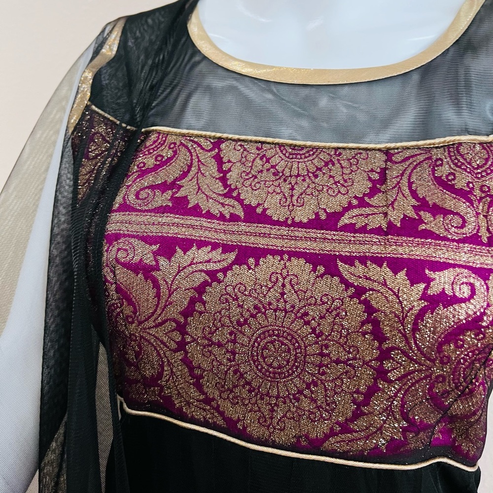 Anarkali gown or dress with dupatta and matching bottom